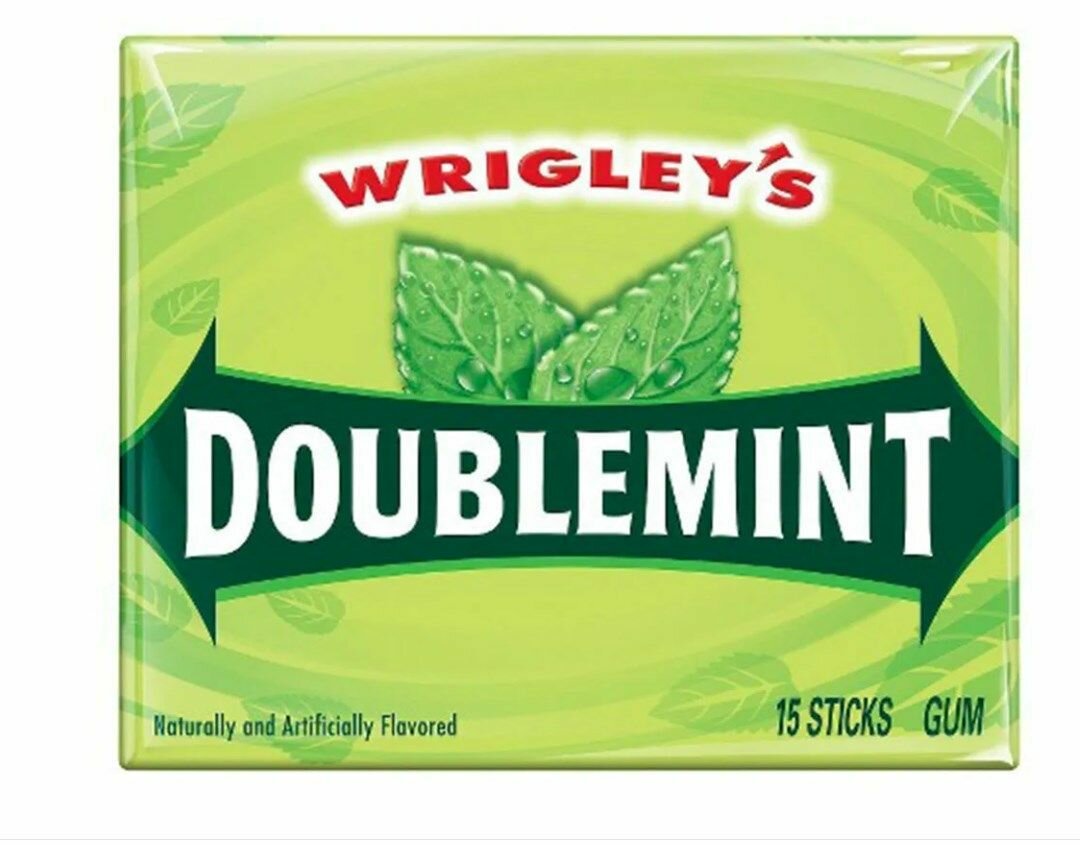 Жевательная резинка Wrigley's Doublemint (15 пластинок), США - фотография № 2