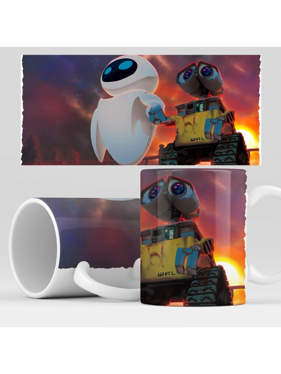 Кружка с принтом Валли, Валл-И, Wall-E