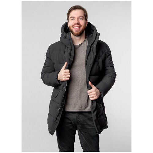 фото Пуховик мужской 20, каляев, размер 62, черный