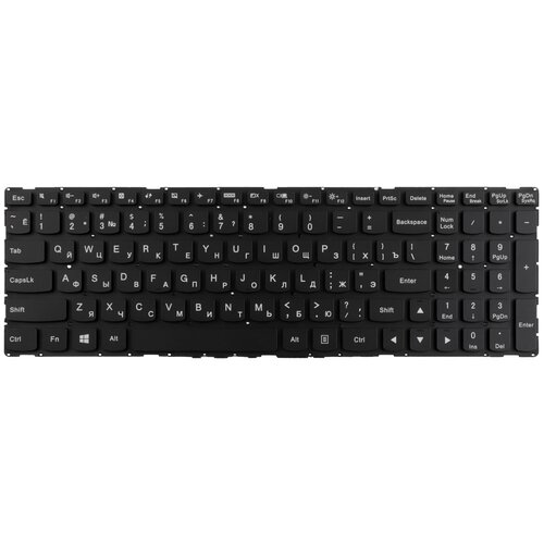Клавиатура для ноутбука Lenovo Yoga 500-15IBD Series Плоский Enter Черная без рамки С подсветкой PN SN20G90940 182400₽