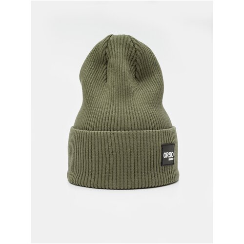 фото Шапка бини orso bianco, размер 56, хаки