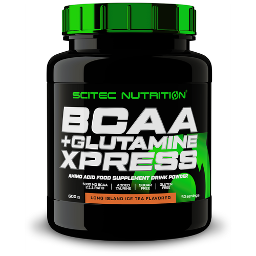 BCAA Scitec Nutrition BCAA + Glutamine Xpress, long island, 600 гр. bcaa scitec nutrition bcaa glutamine xpress яблоко 600 гр