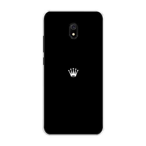 Силиконовый чехол на Xiaomi Redmi 8A / Сяоми Редми 8А Белая корона на черном фоне силиконовый чехол на xiaomi redmi 6a сяоми редми 6а белая корона на черном фоне
