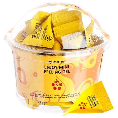 Ayoume пилинг Enjoy Mini Peeling Gel с фруктовыми кислотами, 90 мл, 3 г, 30 шт. гель эксфолиатор для лица enjoy mini exfoliator gel ayoume 8809534255328