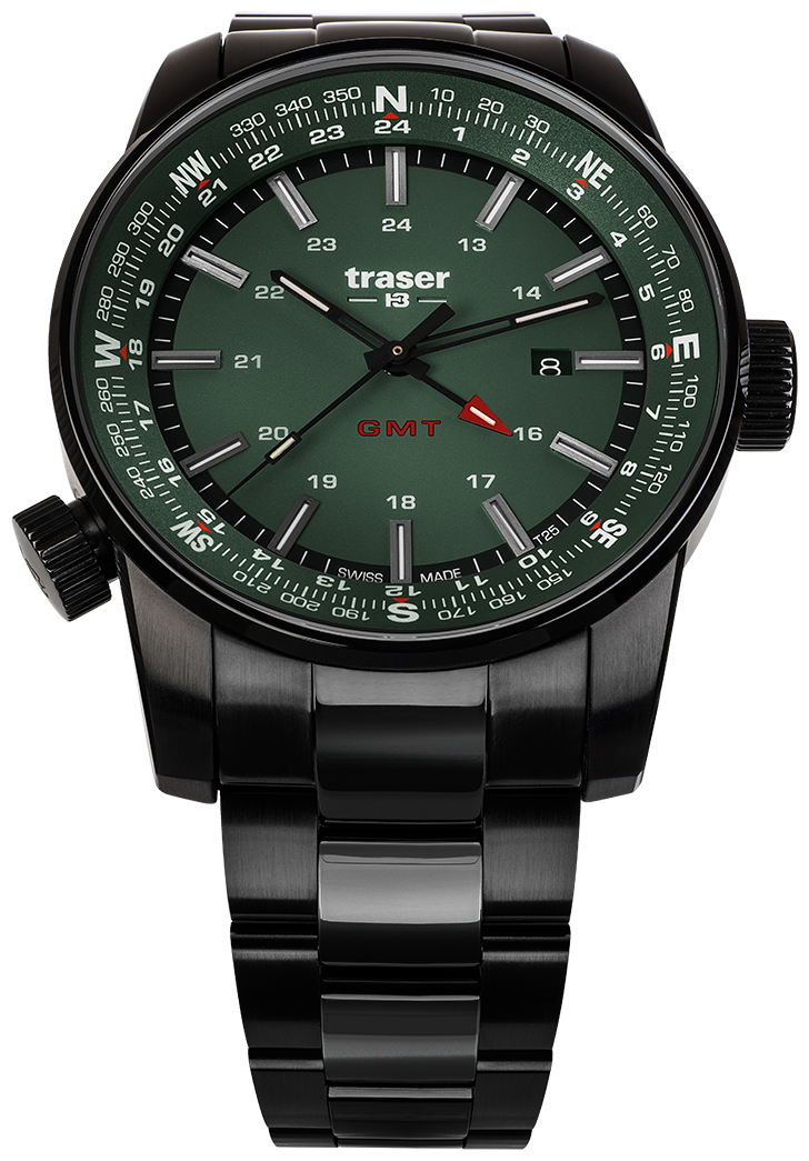 Наручные часы traser Часы Traser P68 Pathfinder GMT Green 