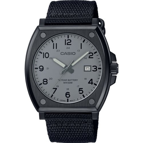 casio men s water resistant nylon strap watch mtp e715c 8avdf Наручные часы CASIO Collection, черный