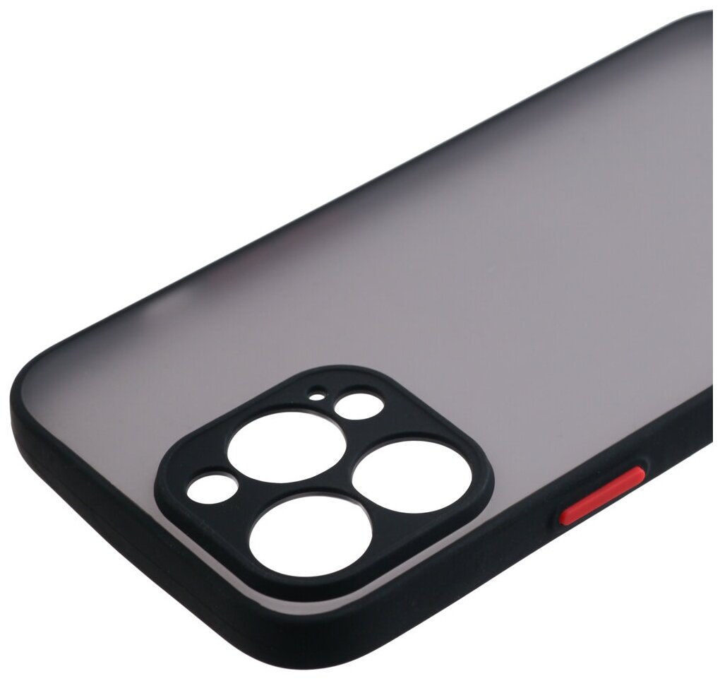Чехол накладка UNBROKE matt&color case with camera protection для iPhone 13 Pro, черная - фото №3