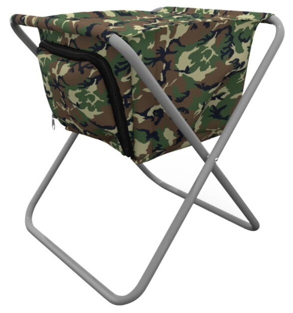 Стул садовый складной "DW-102" с карманом, цвет "хаки", материал каркаса сталь с антикоррозийным покрытием - удобное кресло прекрасно подходит для раб - фотография № 2