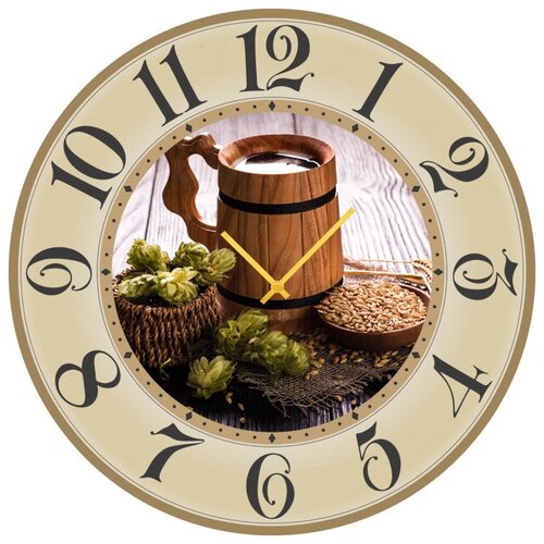 фото Svs настенные часы svs 3502166 kitchen бокал и семена