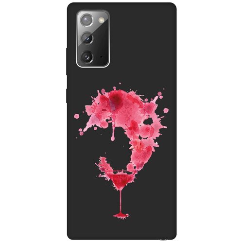 Матовый чехол Cocktail Splash для Samsung Galaxy Note 20 / Самсунг Ноут 20 с 3D эффектом черный матовый чехол cocktail splash для samsung galaxy note 20 самсунг ноут 20 с 3d эффектом черный