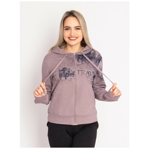 фото Толстовка style margo, размер 48, коричневый