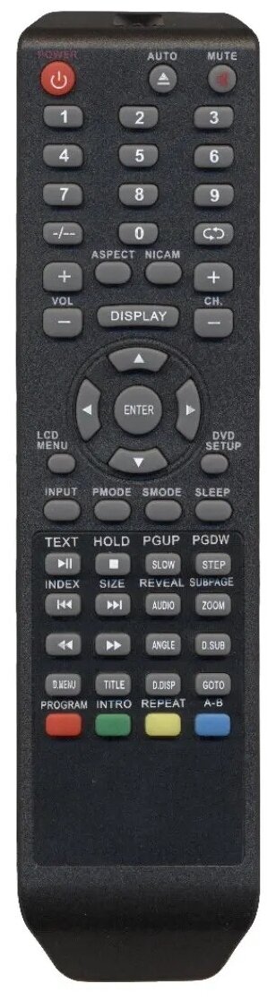 Пульт H-LCDVD3200S для TV+DVD Supra, Hyundai