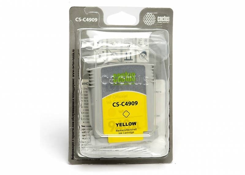 Картридж струйный Cactus CS-C4909 желтый для №940 HP OfficeJet PRO 8000/8500 (30ml)
