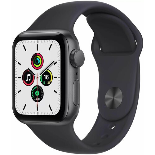 Умные часы Apple Watch SE 44mm Aluminum Case with Sport Band Цвет Space GrayMidnight 4135000₽