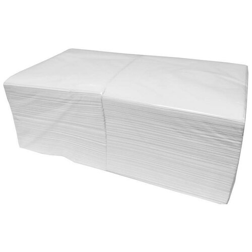 Купить Салфетки бумажные 33x33 см белые 3-слойные 200 штук в уп 837220, NoName, белый, Бумажные салфетки