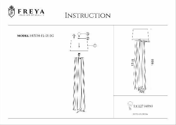 Торшер Freya FR5134-FL-01-BG E27 - фото №9