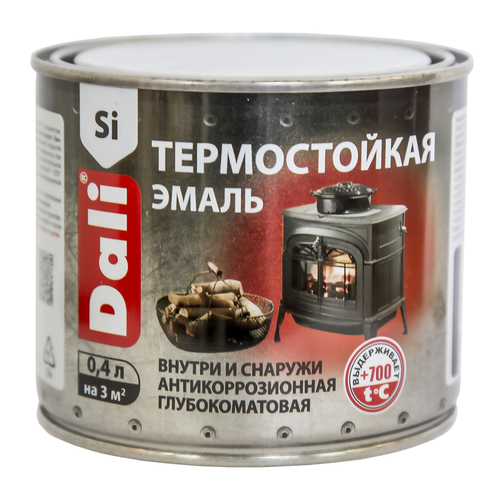 Рогнеда DALI эмаль термостойкая кремнийорганическая, серебро (0,4л)