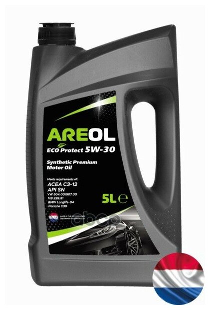 AREOL Areol Eco Protect 5w-30 (5l)_масло Моторное! Синт Acea C3, Api Sn, Vw 504.00/507.00, Mb 229.51