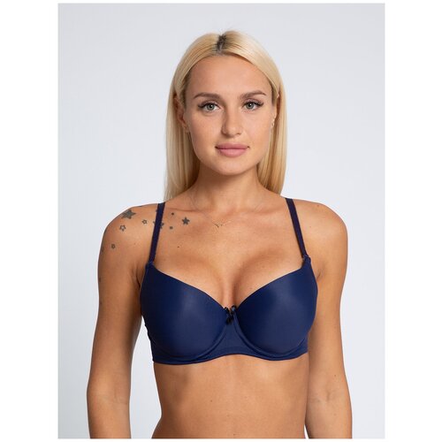 Бюстгальтер классика Lunarable чашка с пуш-ап формованная на косточках бретели регулируемые размер 75A синий 899₽