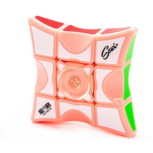 Головоломка Кубик Спиннер QiYi MoFangGe 1x3x3 Spinner 1х3х3 / Головоломка для подарка / Розовый пластик