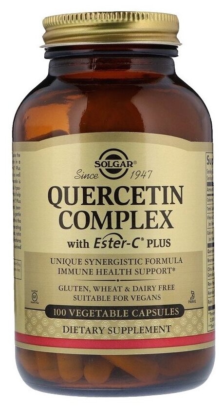 Капсулы SOLGAR Quercetin complex with Ester-C plus, 100 шт.