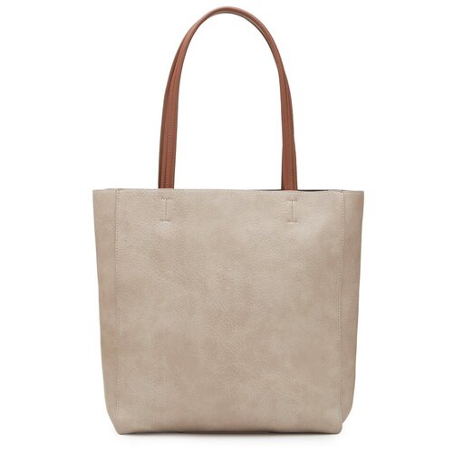 фото Сумка женская senorita шоппер натуральная кожа бежевая.