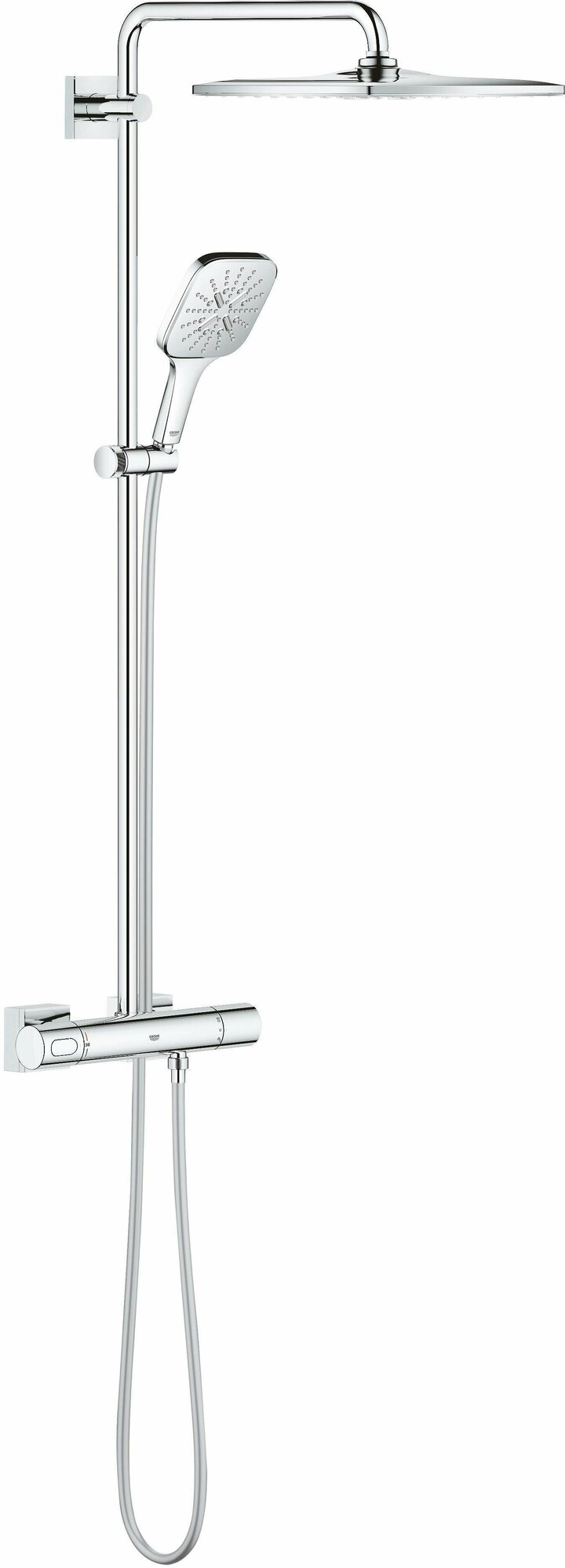 Душевая стойка Grohe Rainshower SmartActive 310 26652000 с термостатом, хром - фото №1