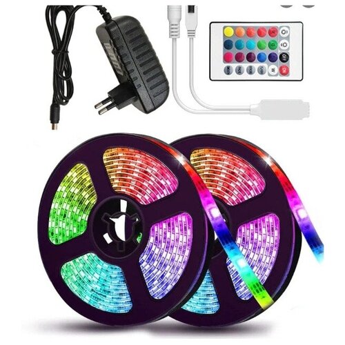 Светодиодная лента 5м RGB IP65, 30 LED/m LED STRIP с Bluetooth управлением через смартфон синхронизация с музыкой