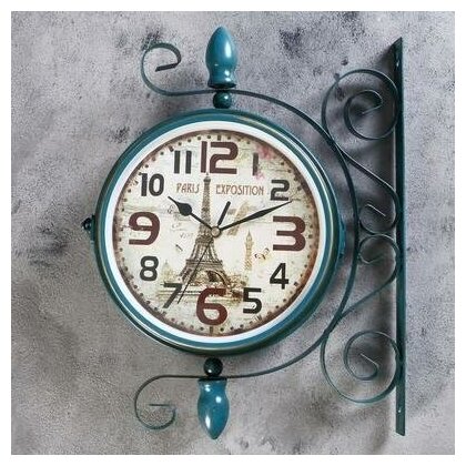 фото Часы настенные двойные, серия: Садовые, "Оливия", 28х8.5х35 см 3620768