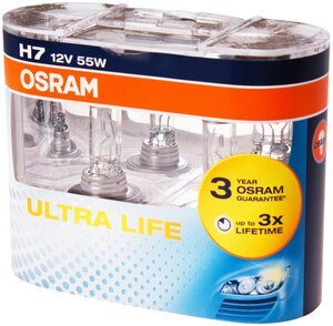 К-т ламп H7 12V 55W PX26D ULTRA LIFE, OSRAM 64210ULTHCB (1 шт.) — купить в  интернет-магазине по низкой цене на Яндекс Маркете