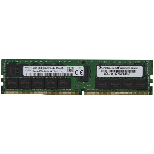 Оперативная память Supermicro 64 ГБ DDR4 2933 МГц RDIMM CL22 MEM-DR464MC-ER32 2312100₽