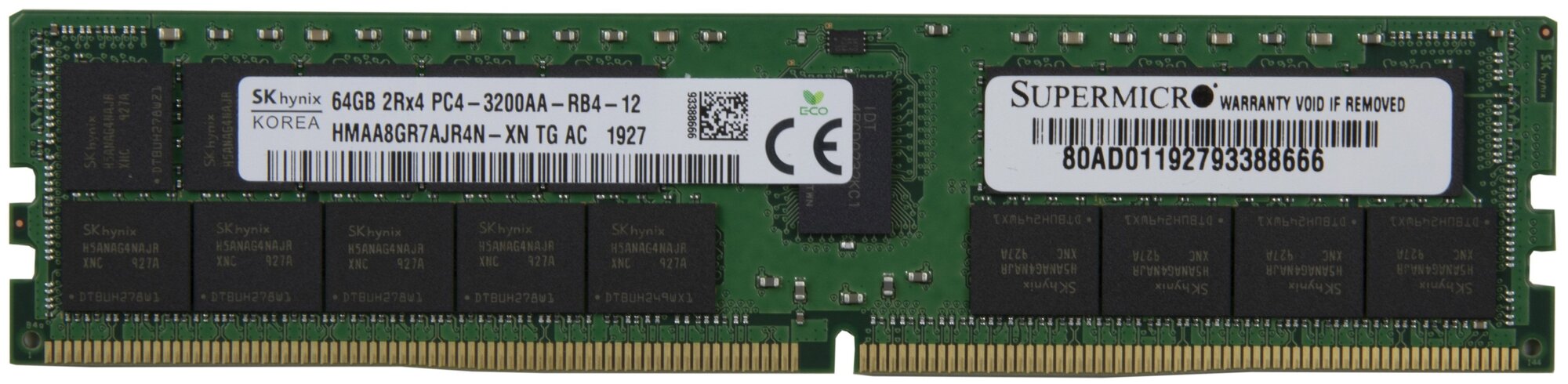 Память DDR4 SuperMicro MEM-DR464MC-ER32 64Gb RDIMM ECC Reg 2933MHz