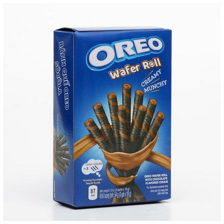 Печенье Oreo Wafer Roll Choco, 54 г - фотография № 2