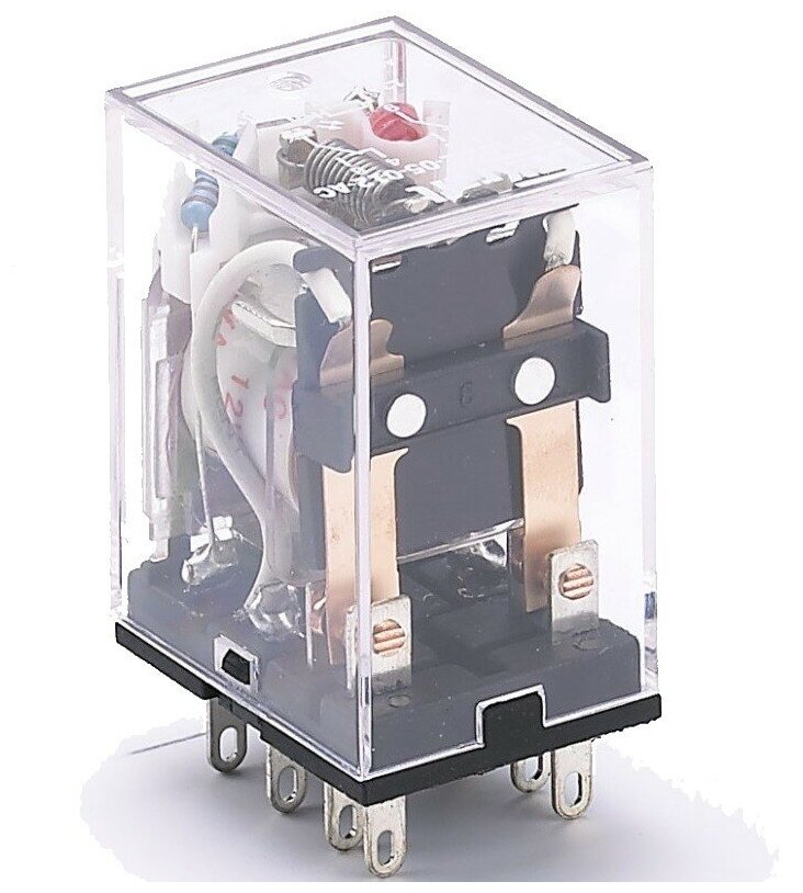 фото ПР-102-2-5A-230В-AC Промежуточное реле 2ПК 230B AC (5А) с LED индикацией DEKraft, 23864DEK