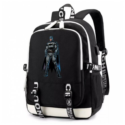 Рюкзак Бэтмен черный с USB-портом №1 рюкзак тор tor синий с usb портом 1