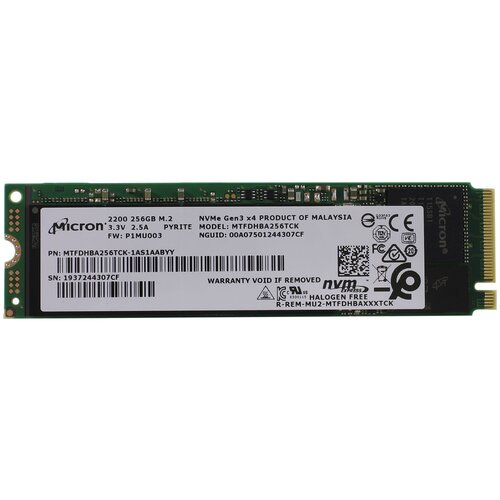 Твердотельный накопитель Micron 256 ГБ TLC OEM MTFDHBA256TCK-1AS1AABYY 380000₽