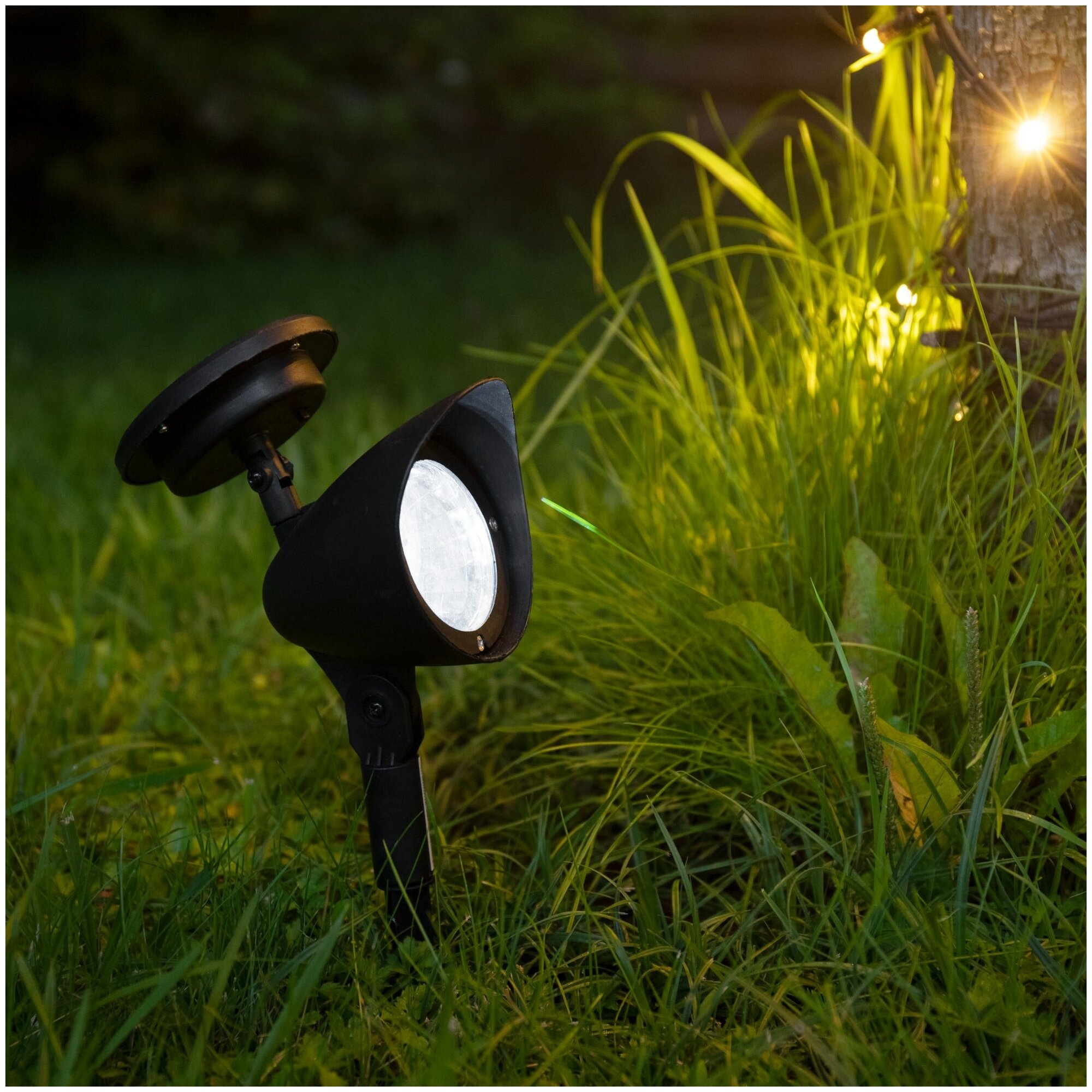 Светильник садовый Lamper ламп.:3шт светодиод.лампа солнеч.бат. черный - фото №4