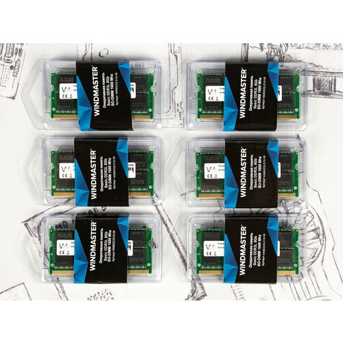 Оперативная память DDR3L SODIMM 8Gb 1600MHz 135V WINDMASTER Basic WMBSD3LS16-08 259000₽