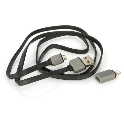 Кабель для зарядки смартфона плоский 1 м, Lightning переходник, MicroUSB, USB, Subini