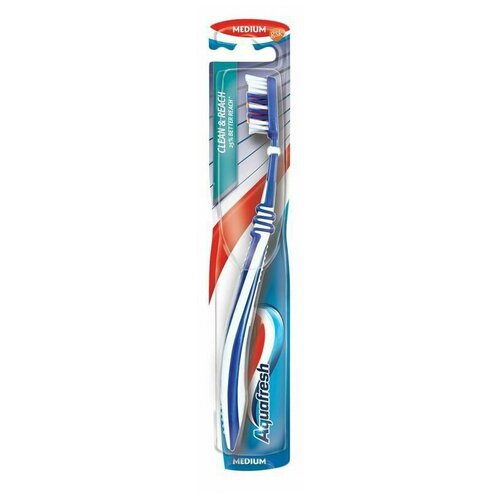 Зубная щетка Aquafresh Clean&Reach , средняя aquafresh зубная щетка средняя