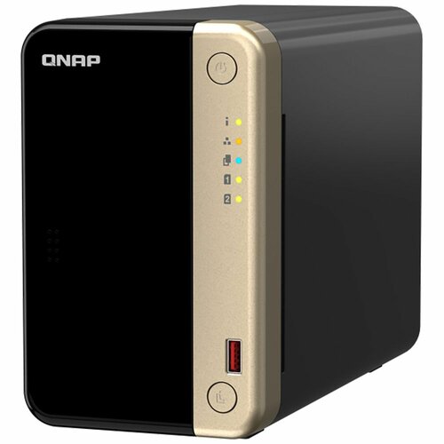 Сетевое хранилище QNAP TS-264 черный/золотистый