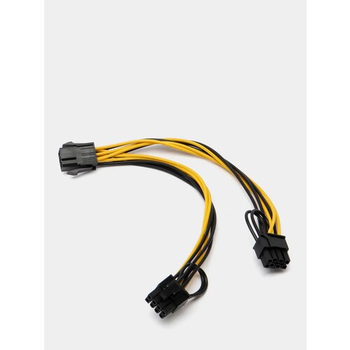 Переходник питания для видеокарт 6 PIN на 2 x 8 PIN (2 + 6 PIN) cpu or gpu 8pin to 2 8pin 6 2 graphic card for miner double pci e pcie 8pin power supply splitter cable cord 21cm