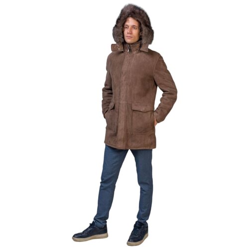 Дубленка Натуральная овчина коричневая 58