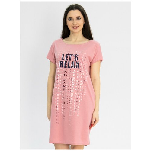 платье интрига кулирка пудровый Платье Style Margo, размер 44, розовый