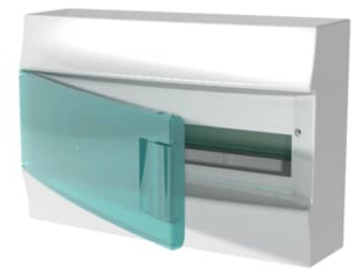 фото Шкаф навесной ABB Mistral 41 18 модулей с зелёной дверью и винтовыми клеммами