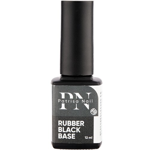 Patrisa Nail Базовое покрытие Rubber black base, черный, 12 мл patrisa nail базовое покрытие rubber bb base elegant 30 мл