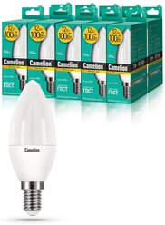 Набор из 10 светодиодных лампочек Camelion LED12-C35/830/E14