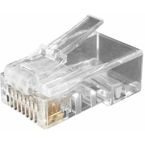 Разъем PLUG-8P8C-U-C6-100 RJ45 8P8C под витую пару кат6 5050микродюйм универс для ож и мж кабеля уп100шт Hyperline 49367 4419₽