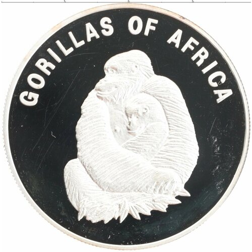 Клуб Нумизмат Монета 1000 шиллингов Уганды 2003 года Посеребрение Гориллы Африки