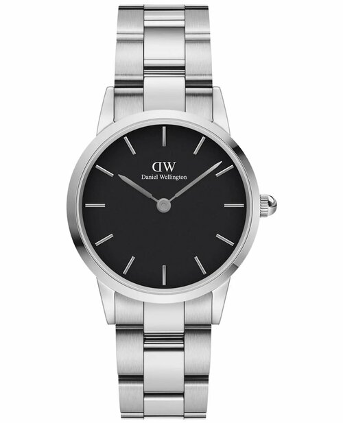 Наручные часы Daniel Wellington Iconic Link, серебряный, черный